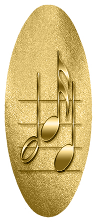 Music Notes Gold
